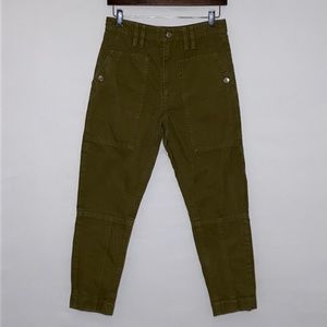 ISABEL MARANT Etoile | Army Green Military Style Jeans - Size 4 (US) / 36 (FR)